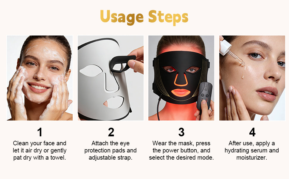 7-Color LED Light Therapy Face Mask for Skin Rejuvenation - 11
