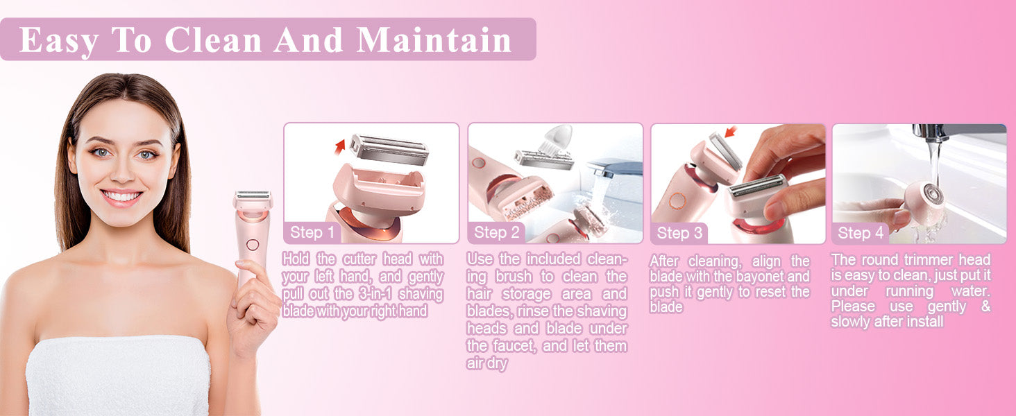 Painless Electric Hair Removal Shaver for Women - 9