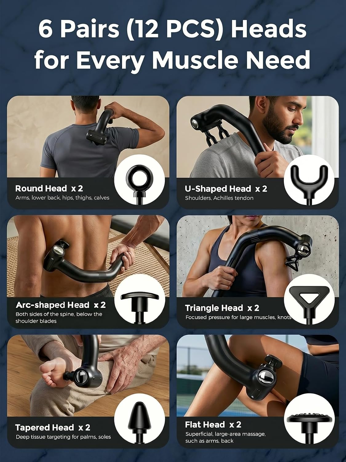 Dual-Head Handheld Muscle Massage Gun
