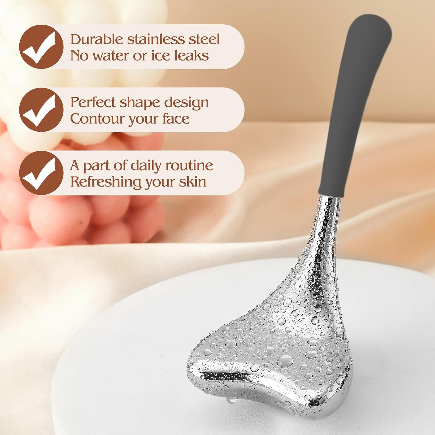 Stainless Steel Cooling Facial Massage Globes - 8