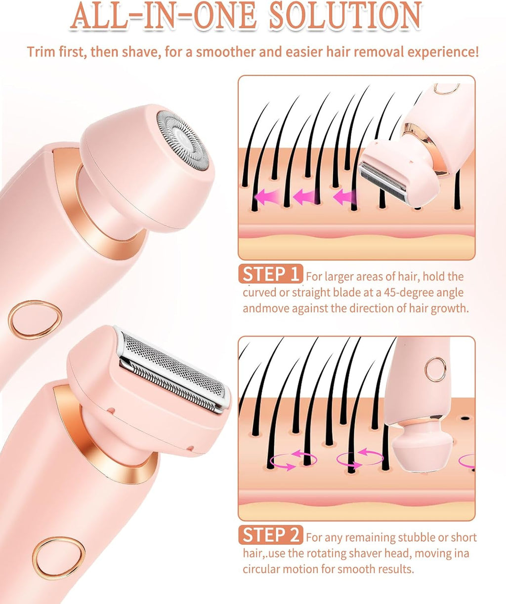 Pain-Free Electric Shaver for Women Body and Facial Hair
