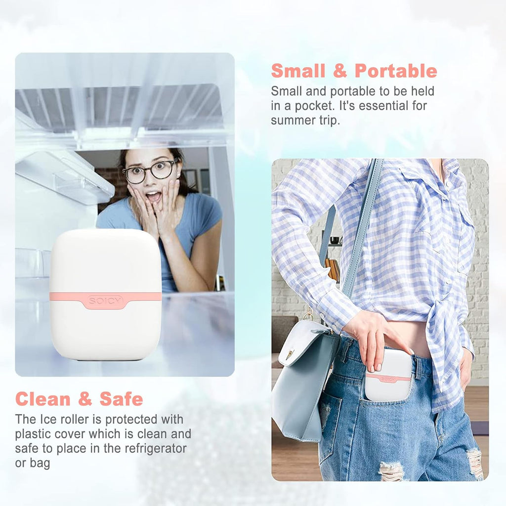 Dual-Action Facial Ice Roller for Puffiness and Skin Cooling