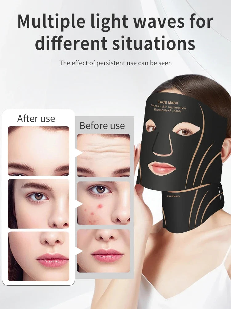 7-Color LED Light Therapy Face and Neck Mask