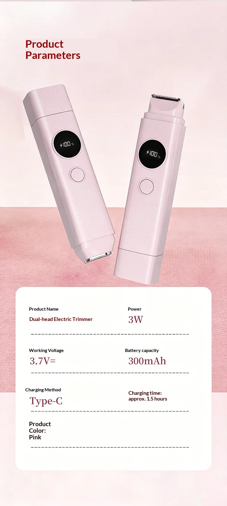 2-in-1 Painless Electric Shaver for Full Body Hair Removal - 22