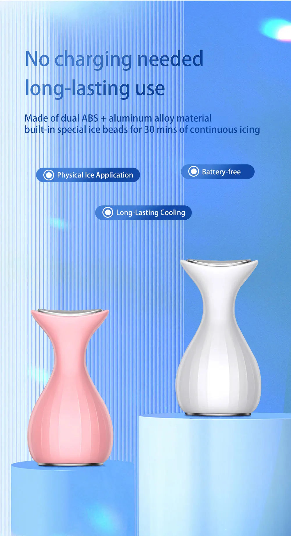 Cryo Facial Ice Roller for Skin Tightening and Puffiness