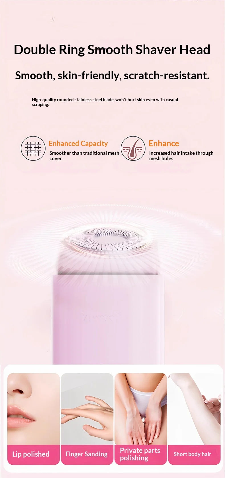 2-in-1 Painless Electric Shaver for Full Body Hair Removal