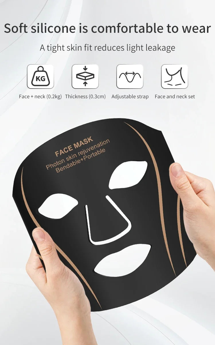 7-Color LED Light Therapy Face and Neck Mask