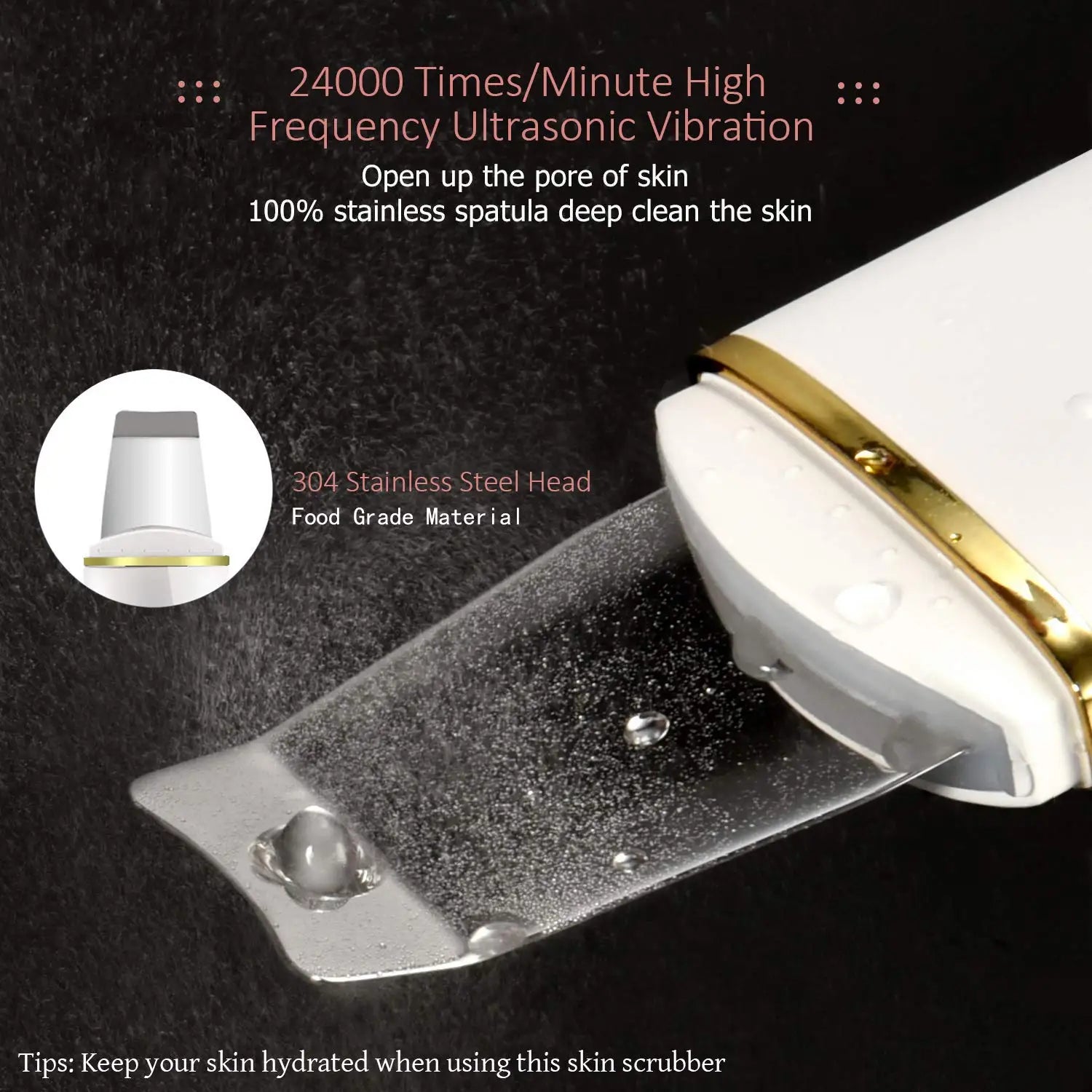 Ultrasonic Facial Skin Scrubber and Pore Cleanser - 11