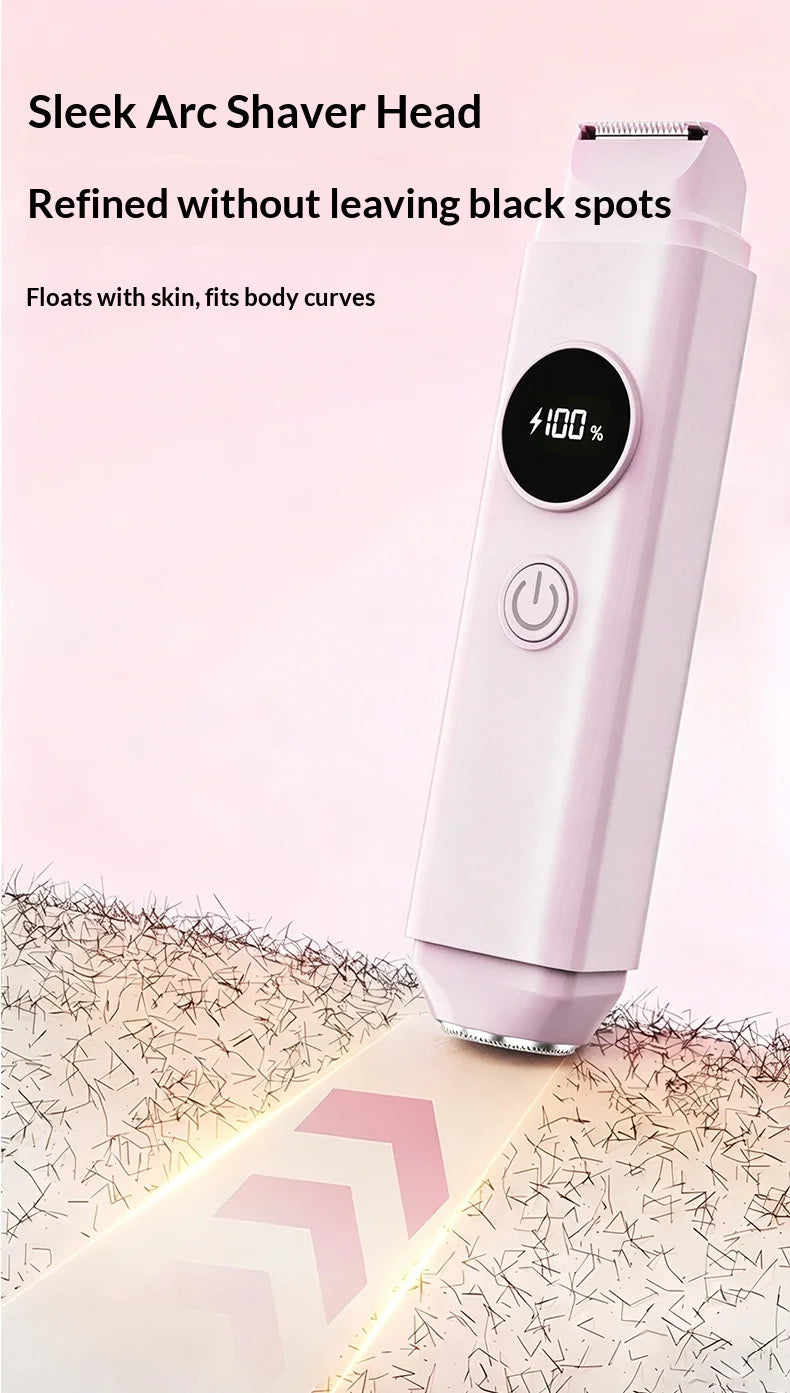 2-in-1 Painless Electric Shaver for Full Body Hair Removal