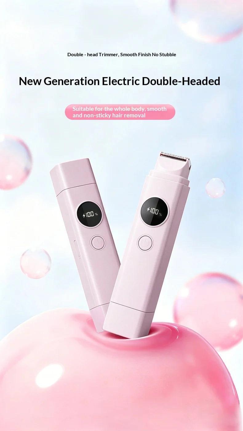 2-in-1 Painless Electric Shaver for Full Body Hair Removal