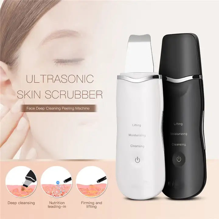 3-in-1 Ultrasonic Facial Skin Scrubber and Pore Cleaner