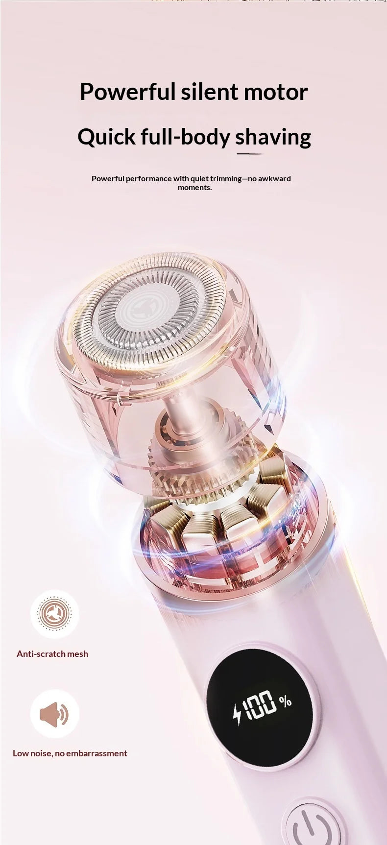 2-in-1 Painless Electric Shaver for Full Body Hair Removal