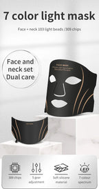 7-Color LED Light Therapy Face and Neck Mask