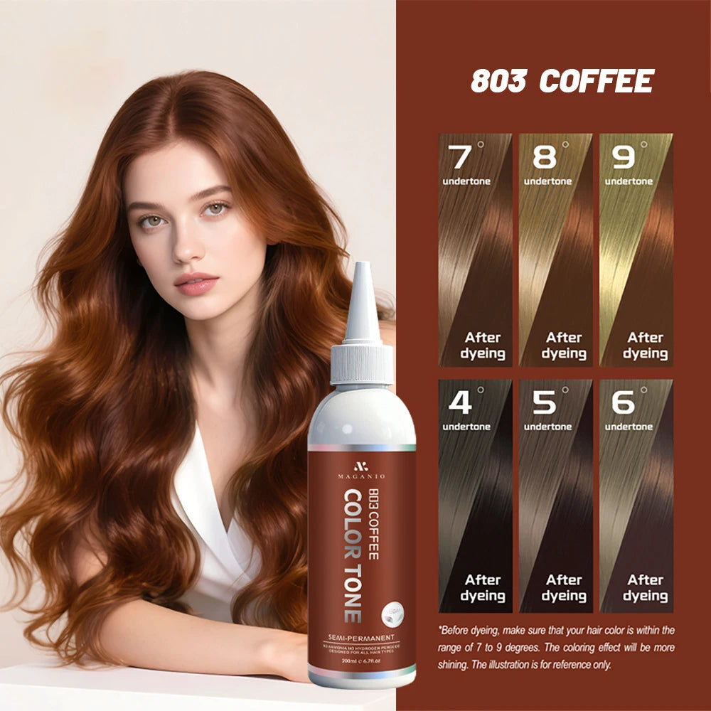 Semi-Permanent Plant-Based Hair Color Dye 200ml