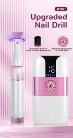 Professional Rechargeable Electric Nail Drill File Kit