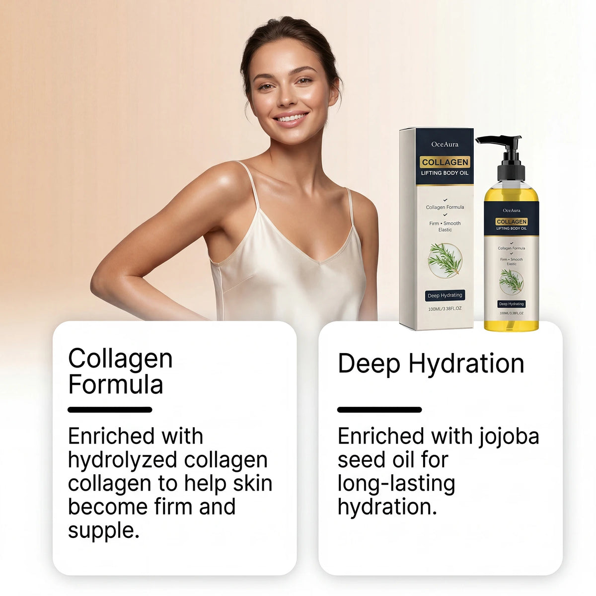 Collagen Firming Body Oil for Skin Elasticity and Hydration