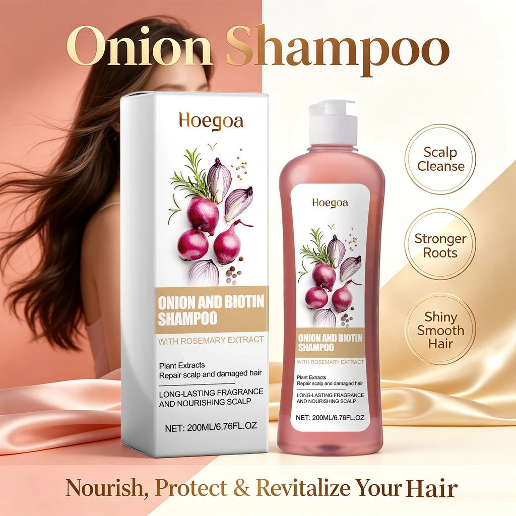 Onion and Biotin Hair Repair Shampoo for Thinning and Damaged Hair