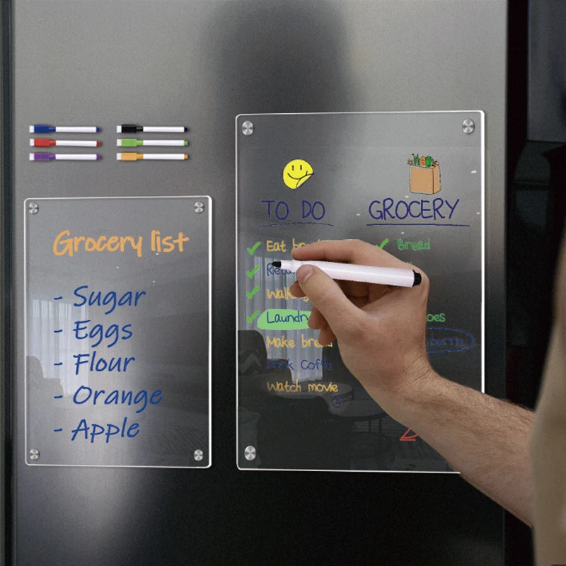 Magnetic Acrylic Dry Erase Refrigerator Message Board - 4