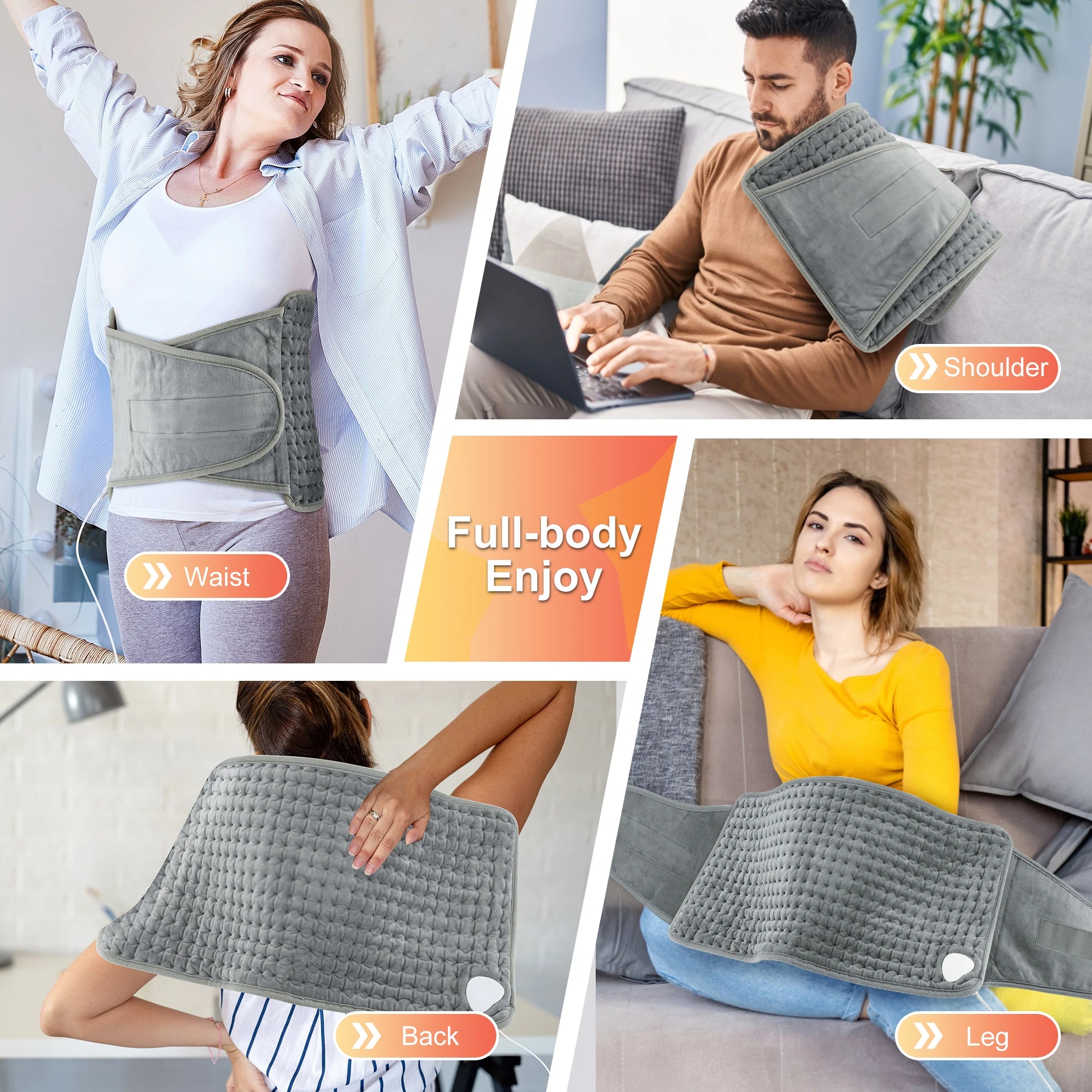 Electric Heated Waist Support Belt for Pain Relief - 4