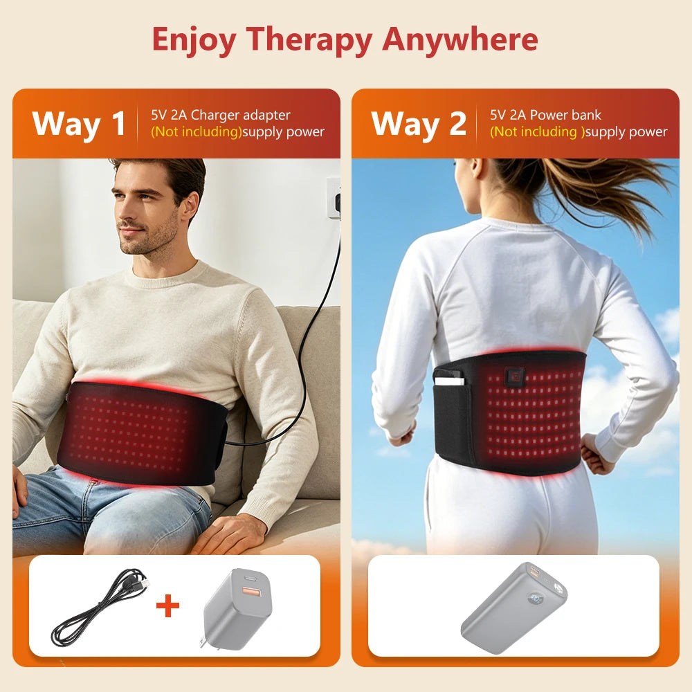Red Light Therapy Heating Belt for Pain Relief