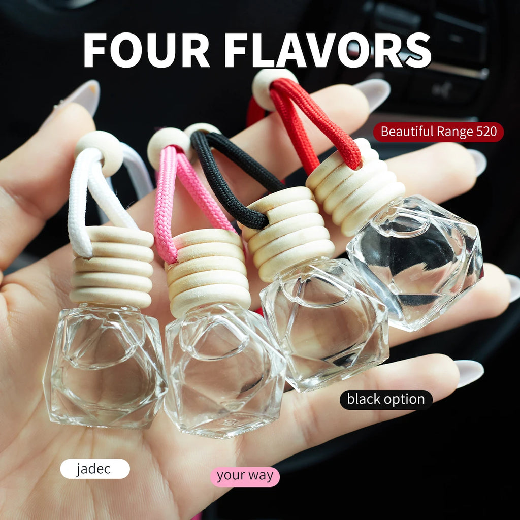 Hanging Glass Car Air Freshener Perfume Bottle