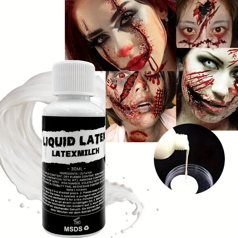 Liquid Latex for SFX Makeup and Halloween Special Effects
