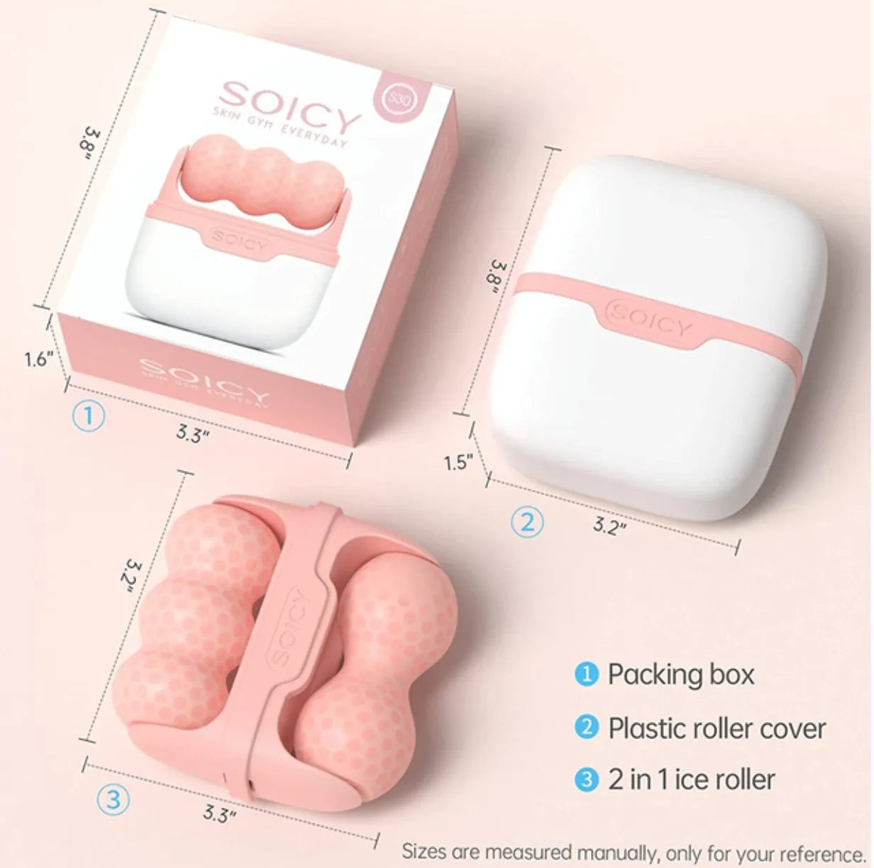 Dual-Action Facial Ice Roller for Puffiness and Skin Cooling - 15