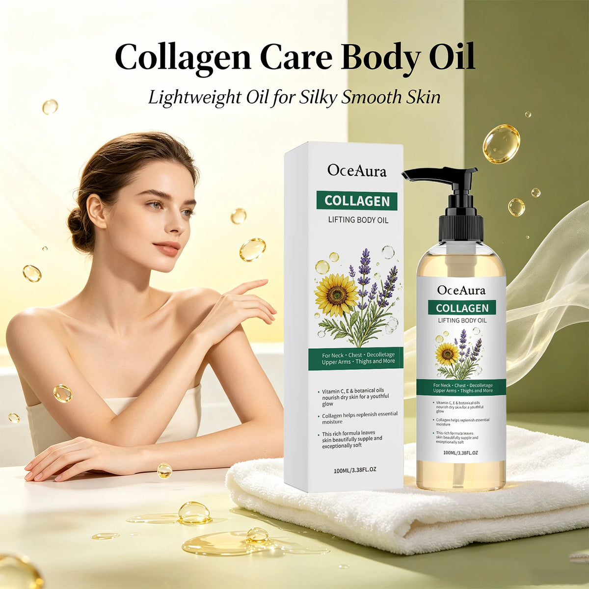 Collagen Nourishing Body Oil for Smooth Hydrated Skin
