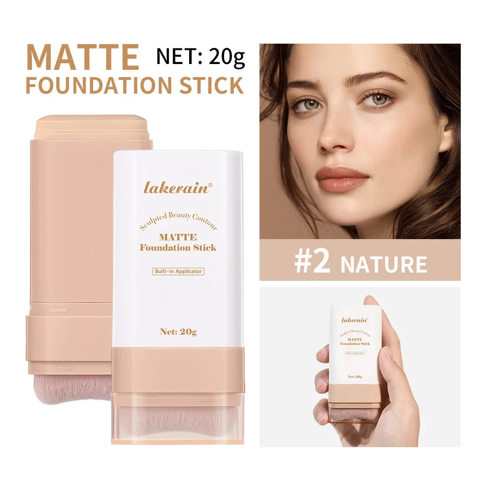 Matte Foundation Stick with Built-in Blending Brush - 42