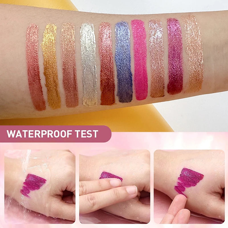 Long-Lasting Diamond Shimmer Liquid Lipstick