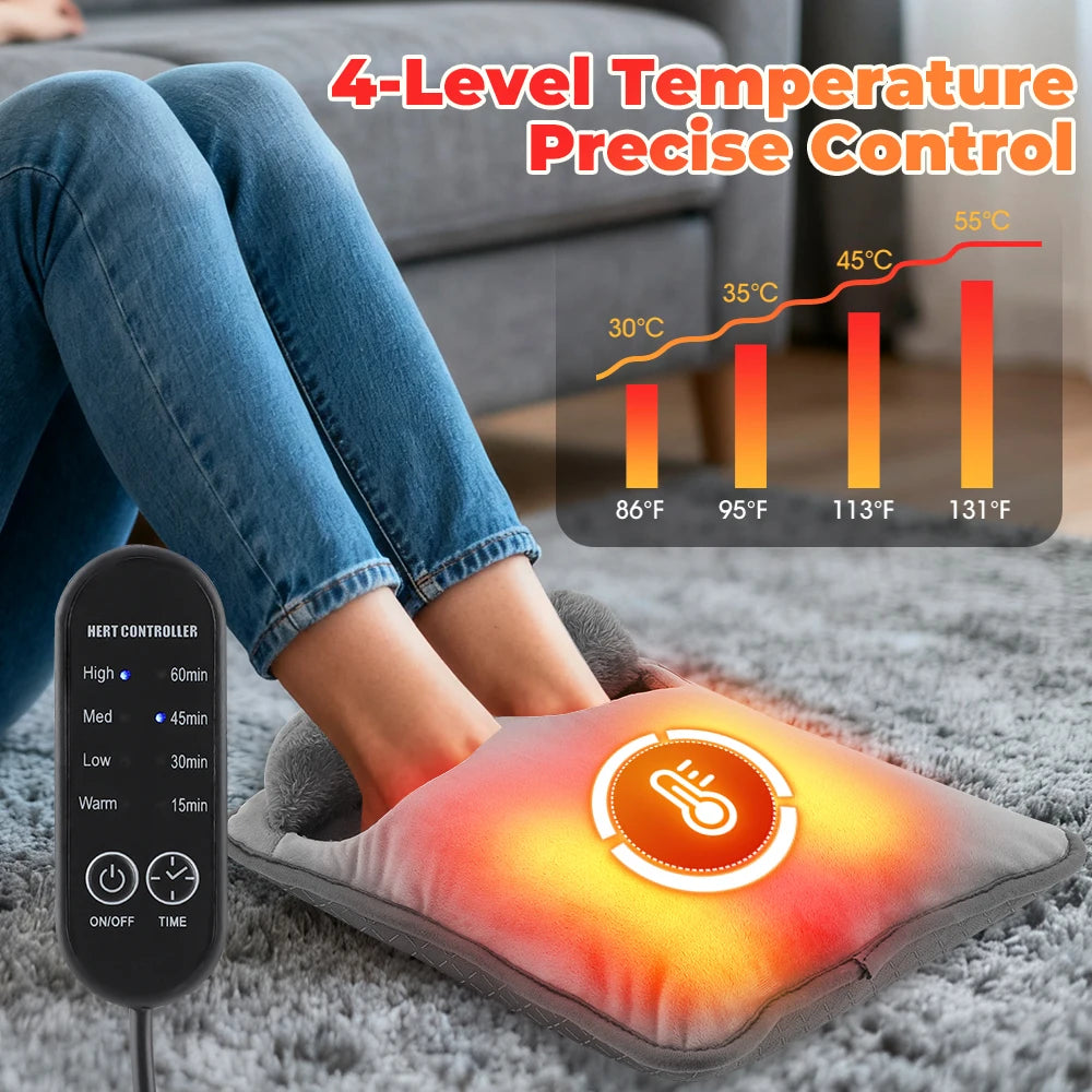 Electric Heated Foot Warmer with 4 Temperature Settings - 2