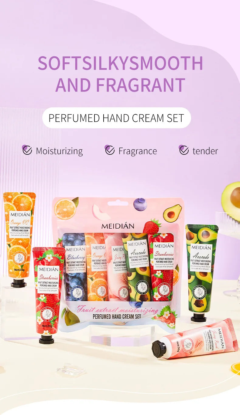 Fruit Scented Moisturizing Hand Cream Set - 7