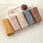Soft Four-Layer Cotton Gauze Baby Washcloths and Burp Cloths