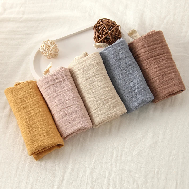 Soft Four-Layer Cotton Gauze Baby Washcloths and Burp Cloths