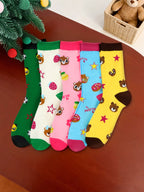 Men's Cartoon Teddy Bear Mid-Calf Crew Socks