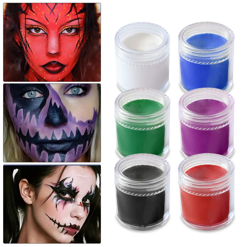 6-Color Professional Face and Body Paint Palette for SFX Makeup