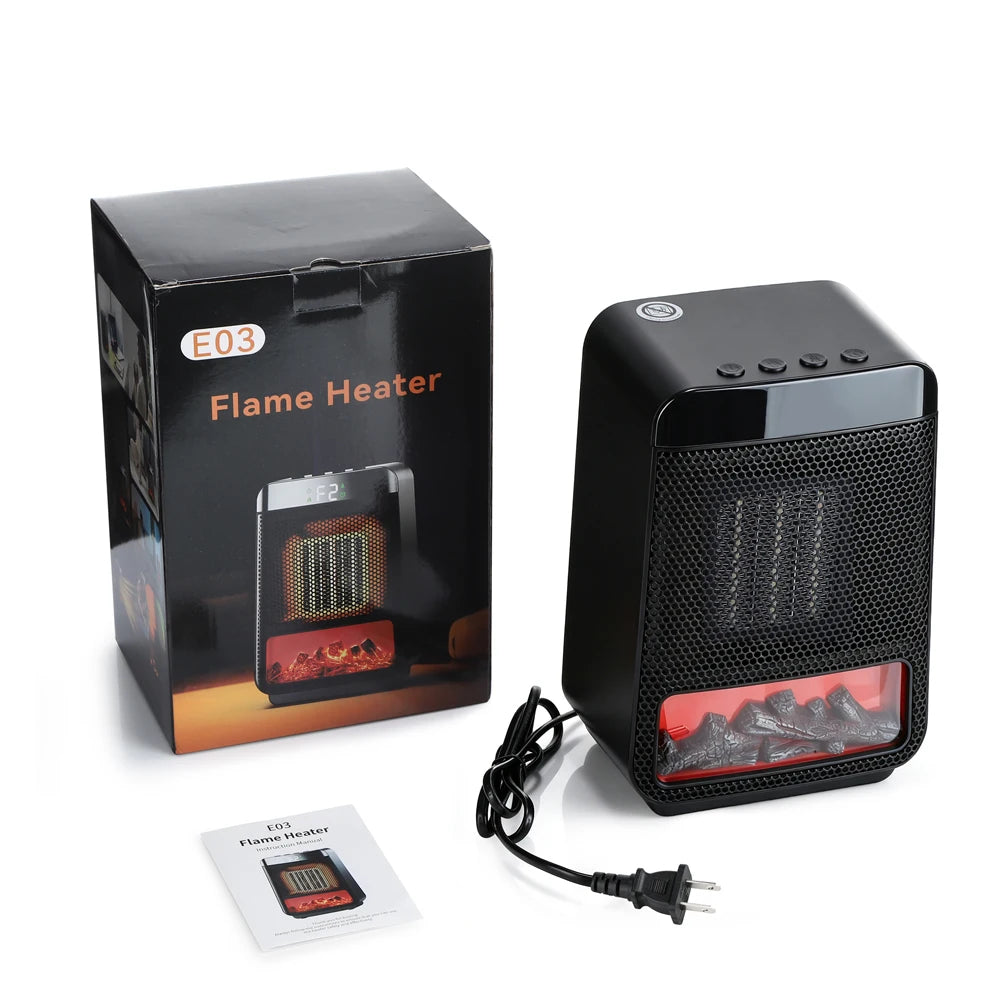 Portable Electric Space Heater with Rapid Ceramic Heating