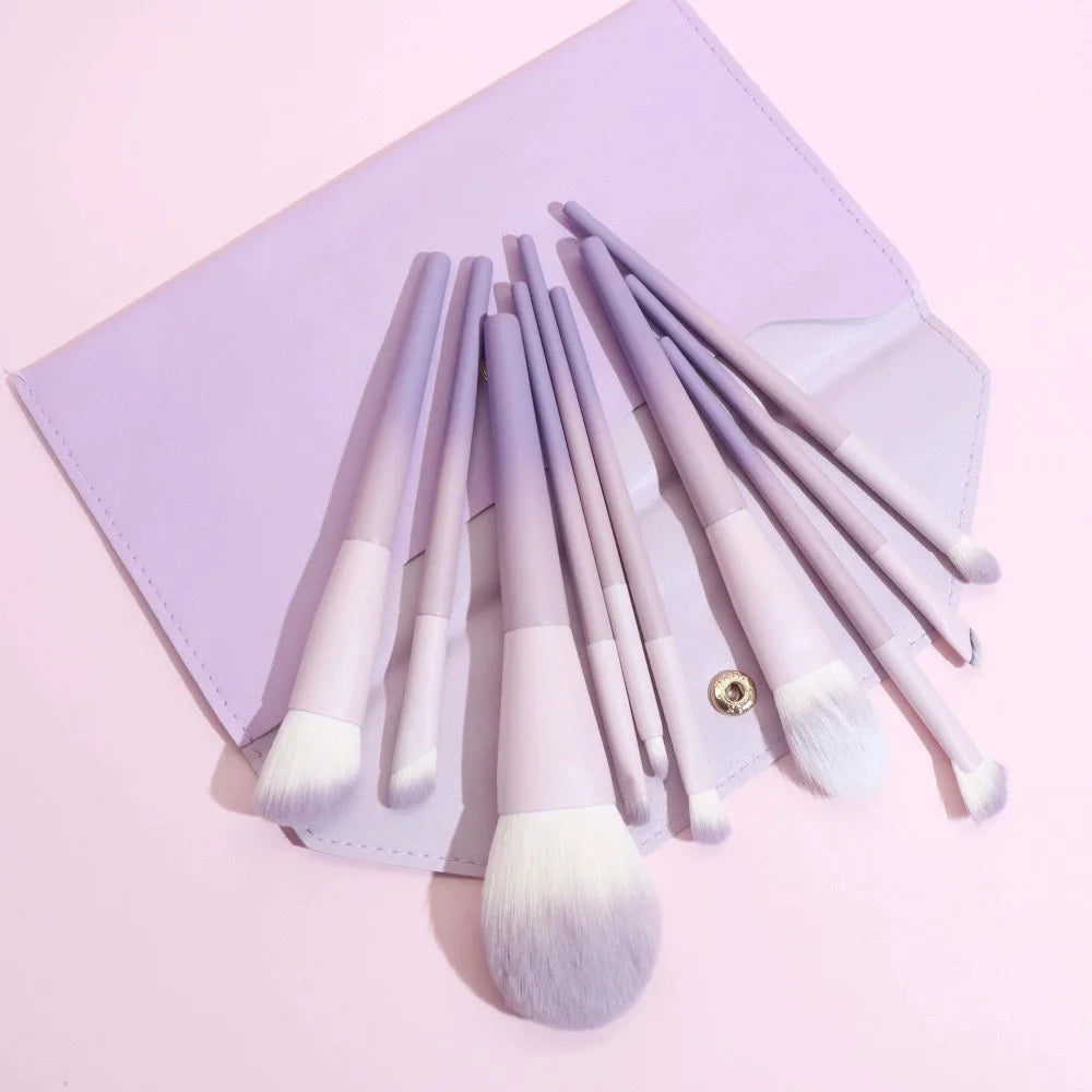 10-Piece Professional Soft Makeup Brush Set - 14