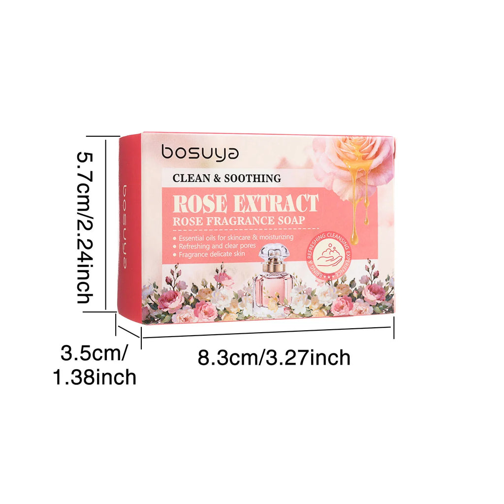 Hydrating Rose Essence Bar Soap for Gentle Skin Cleansing