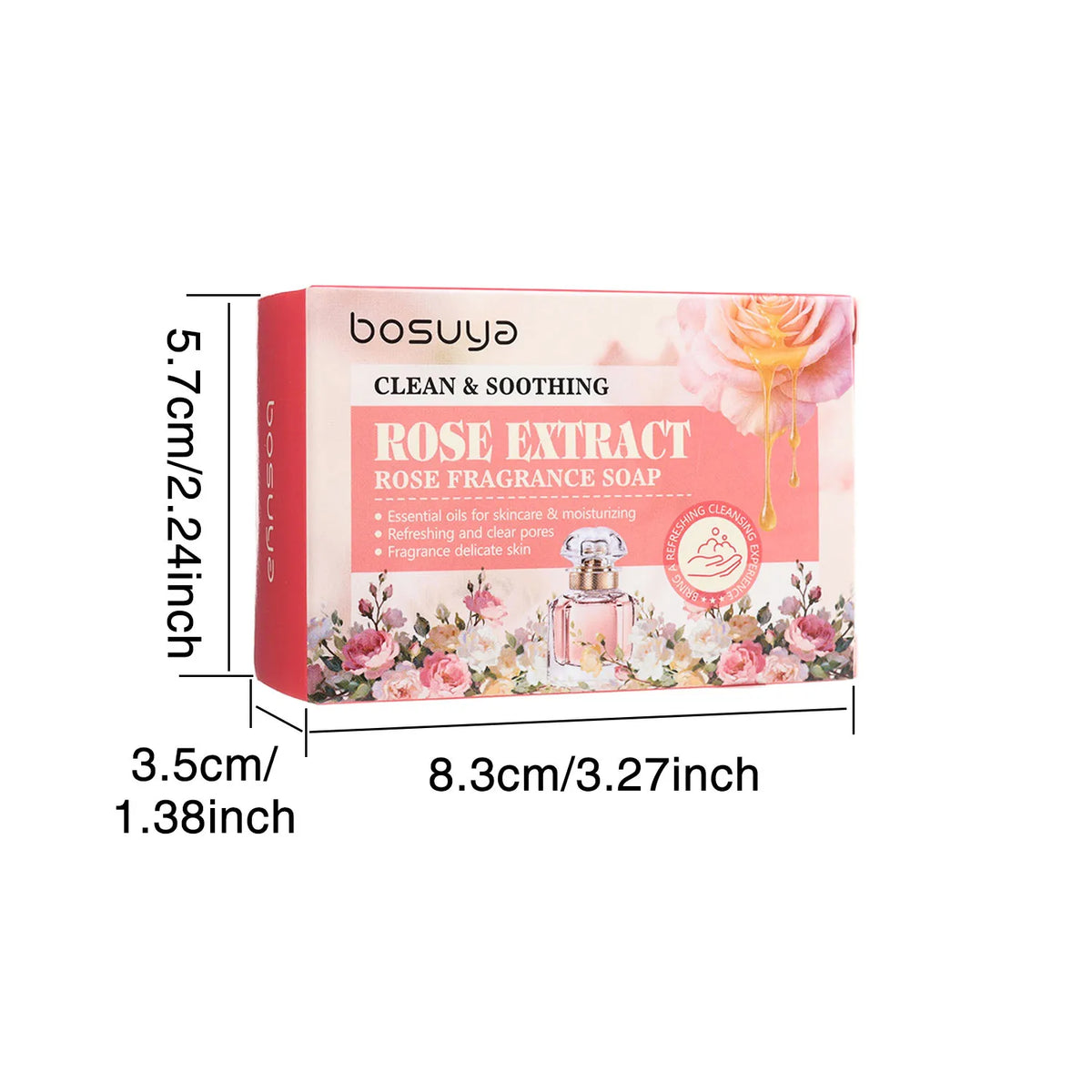 Hydrating Rose Essence Bar Soap for Gentle Skin Cleansing