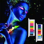 10-Color Neon UV Glow Face and Body Paint Kit