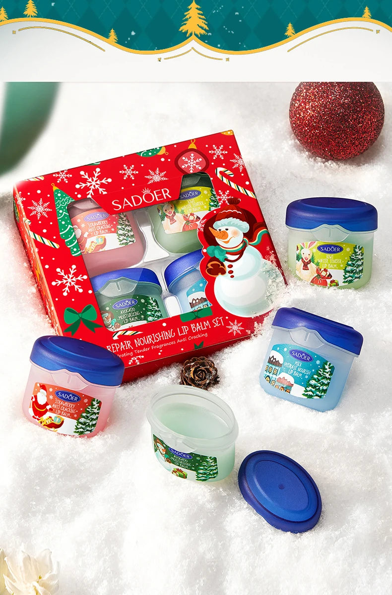 Hydrating Moisturizing Lip Balm Set for Dry Cracked Lips