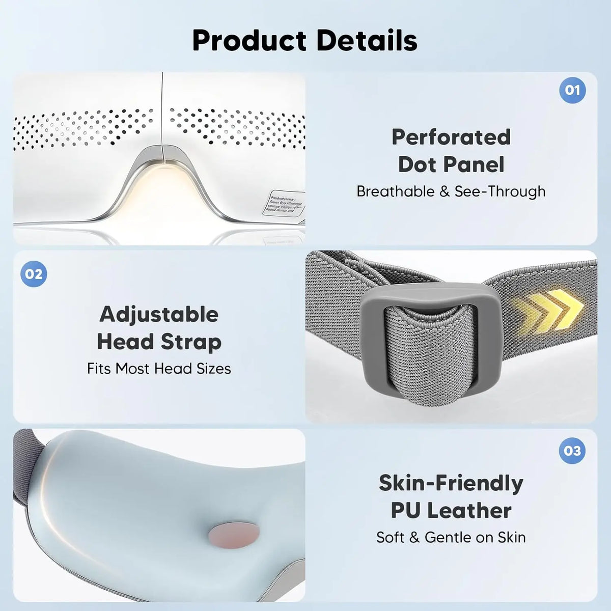Rechargeable Airbag Eye Massager for Eye Strain and Relaxation