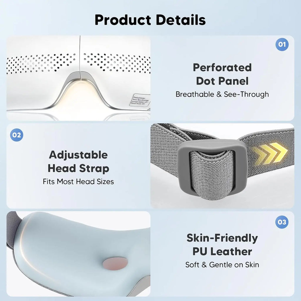 Rechargeable Airbag Eye Massager for Eye Strain and Relaxation