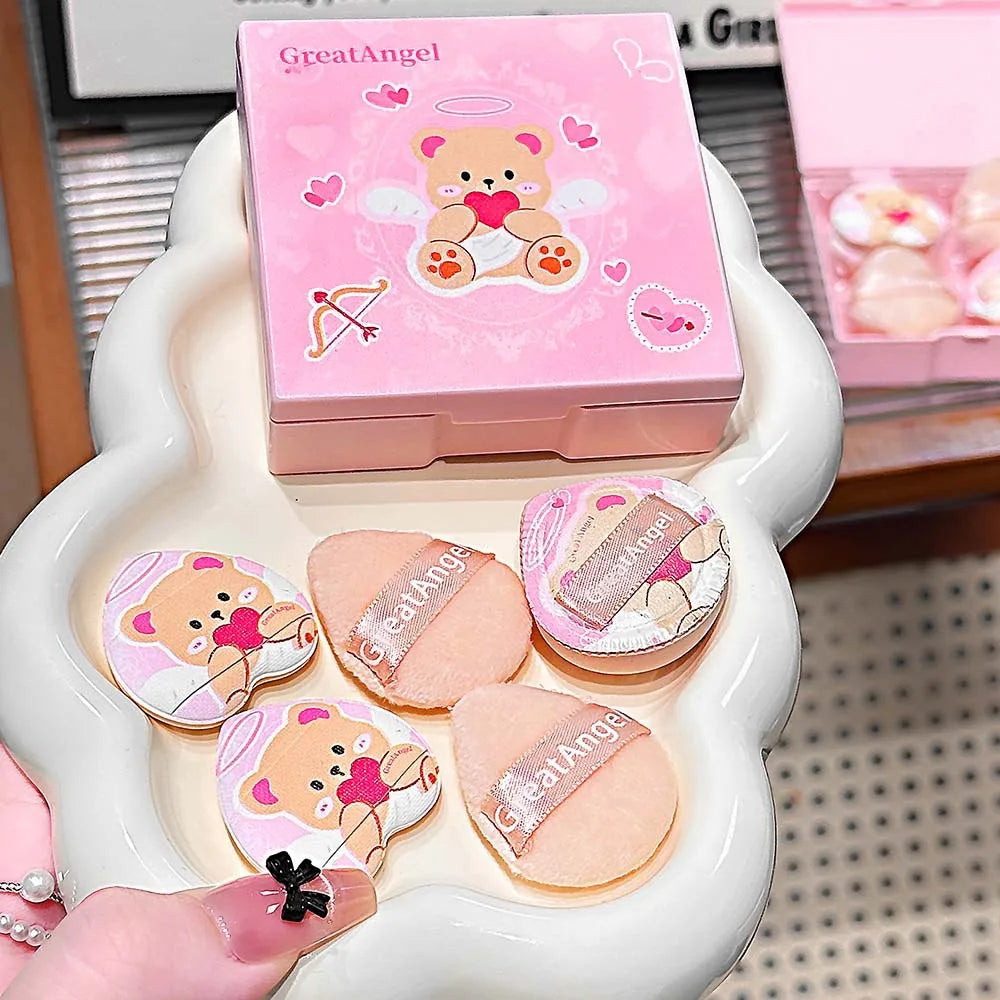 5-Piece Portable Makeup Powder Puff Set