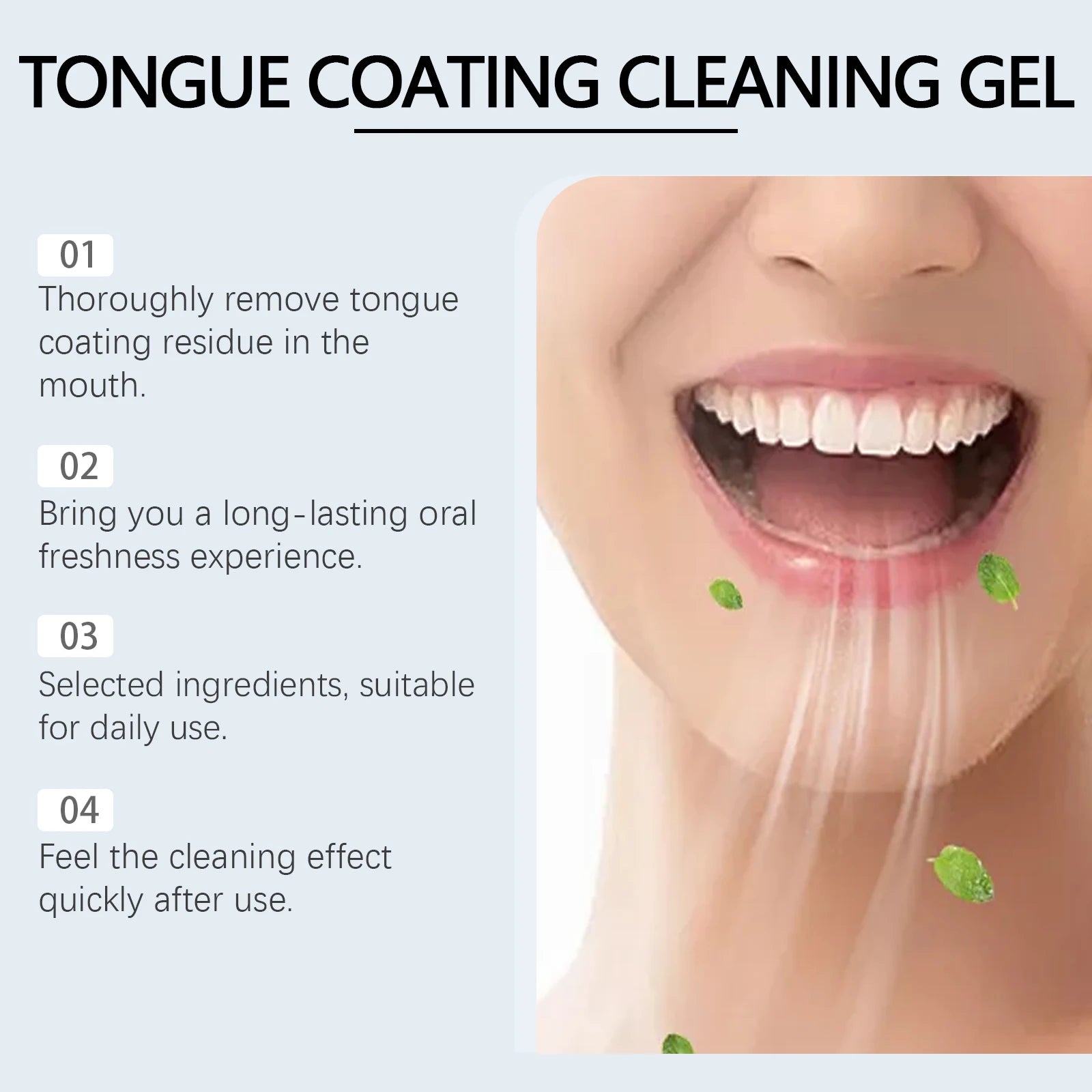 Tongue Cleaning Gel and Scraper Kit for Fresh Breath - 5