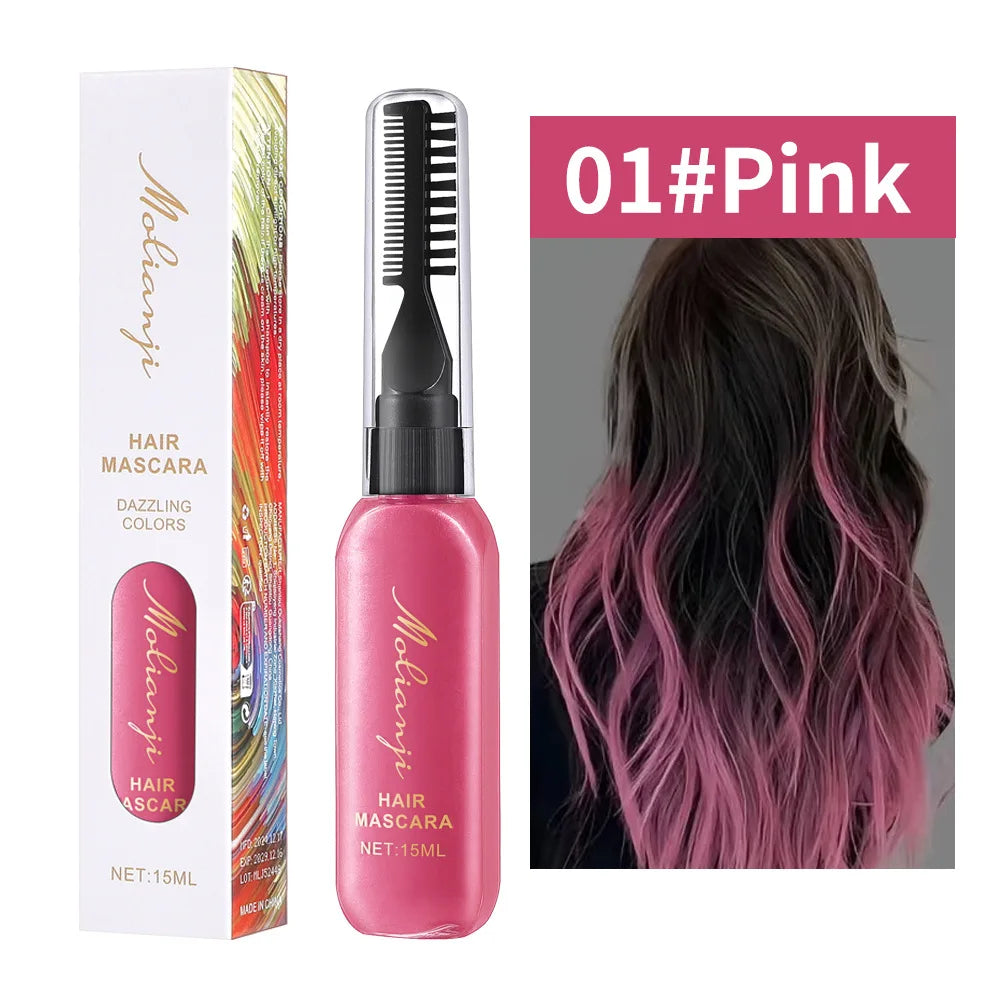Temporary Washable Hair and Eyelash Color Mascara