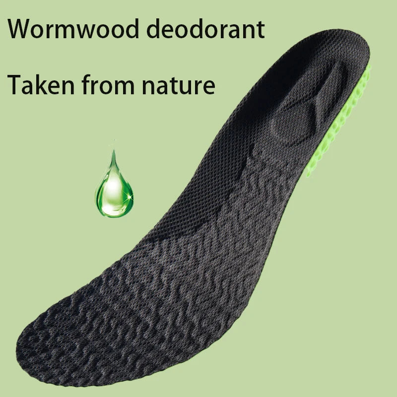 Shock-Absorbing Wormwood Sports Insoles