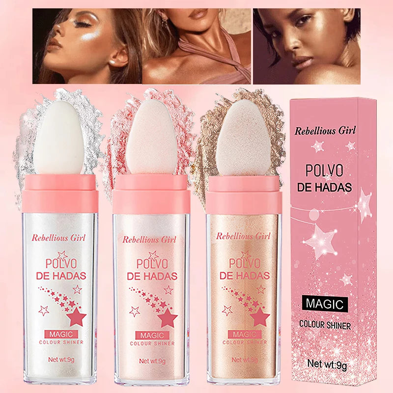 Shimmering Face and Body Highlighter Patting Powder