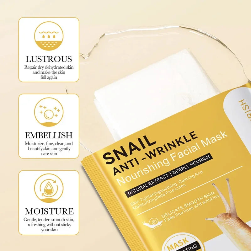 Snail Essence Anti-Wrinkle Hydrating Face Mask Set